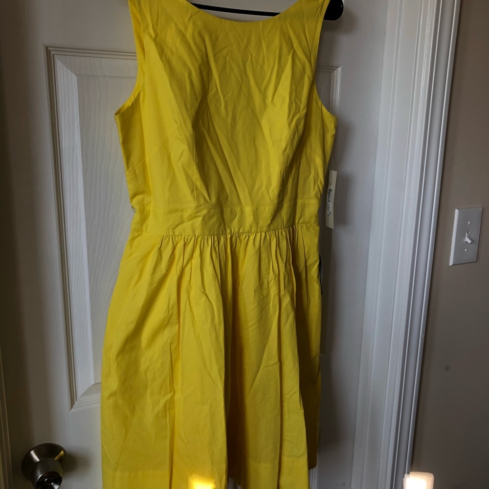 Eliza J Yellow Fit and Flare Dress -NWT
